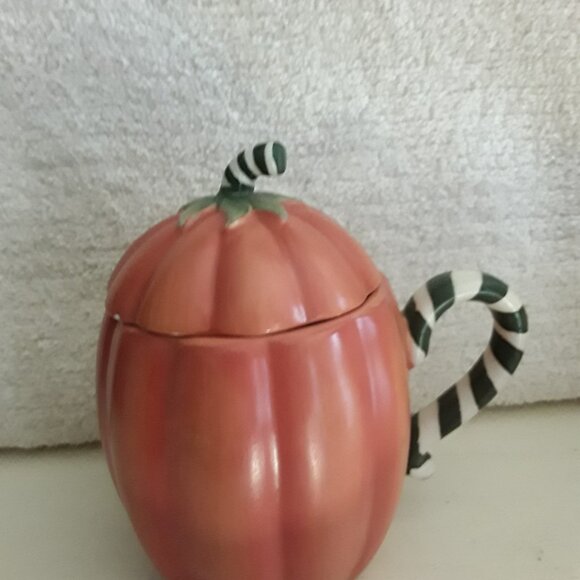 Halloween Display - Ghost Bowl/Planter and Pumpkin Candle Holder - Picture 5 of 8